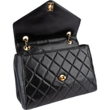 Chanel Quilted Lambskin 24K Gold Single Flap Crossbody Bag