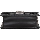 Christian Dior Black Quilted Cannage Lambskin Wallet On Chain Crossbody Bag