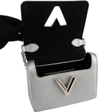 Louis Vuitton Silver Metallic Epi Leather Twist PM Crossbody Bag