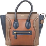 Céline Tricolor Leather Luggage Handbag