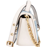 Coach Monogram Signature Quilted Cotton Chambray Turnlock 20 Crossbody Handbag
