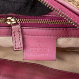 Gucci Monogram GG Canvas Metallic Leather Lovely Heart Shoulder Bag