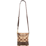 Coach Monogram Signature Stripe File Crossbody Bag