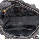Prada Black Tessuto Gauffre Satchel Handbag