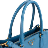 Prada Blue Saffiano Leather Galleria Handbag