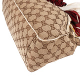 Gucci Monogram GG Canvas Positano Scarf Drawstring Shoulder Bag