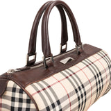 Burberry Nova-Check Monogram Bowling Handbag