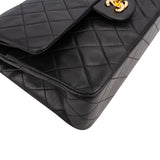Chanel Quilted Lambskin Medium 24K Gold Double Flap Shoulder Bag