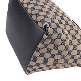 Gucci Monogram GG Canvas Web Handle Tote Shopper Shoulder Bag