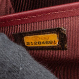 Chanel Quilted Maroon Caviar Leather Classic Flap Wallet