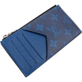 Louis Vuitton Monogram Taigarama Leather Coin Card Holder Wallet