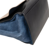 Céline Tricolor Leather and Suede Large Trapeze Handbag