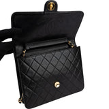 Chanel Quilted Lambskin CC Single Flap Shoulder Bag