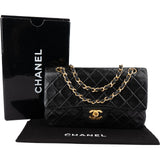 Chanel Quilted Lambskin 24K Gold Small Double Flap Crossbody Bag