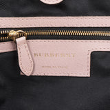 Burberry Haymarket Check Leather Canter Tote Shoulder Bag
