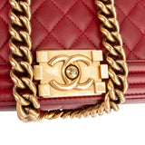 Chanel Quilted Lambskin Boy New Medium Single Flap Crossbody Bag