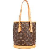 Louis Vuitton Monogram Canvas Bucket PM Shoulder Bag
