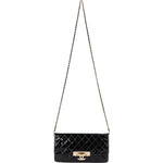 Chanel Quilted Patent Leather CC Crossbody Bag - vintageandkickz