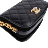 Chanel Quilted Lambskin CC Chain Flap Crossbody Bag