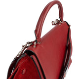 Celine Grained Calfskin Suede Leather Trapeze Handbag