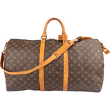 Louis Vuitton Monogram Canvas Keepall 55 Bandoulière Travel Bag