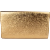 Yves Saint Laurent Crinkled Metallic Leather Cassandre Clutch
