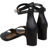 Hermès Black Calfskin Kelly Lock Nuba 50 Block Heel Manege Sandals (40)
