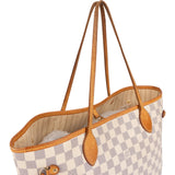 Louis Vuitton Monogram Damier Azur Neverfull MM Shoulder Bag