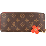 Louis Vuitton Monogram Canvas Clemence Zippy Flower Wallet
