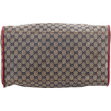Gucci Monogram GG Plus Canvas Web Stripe Boston 40 Handbag