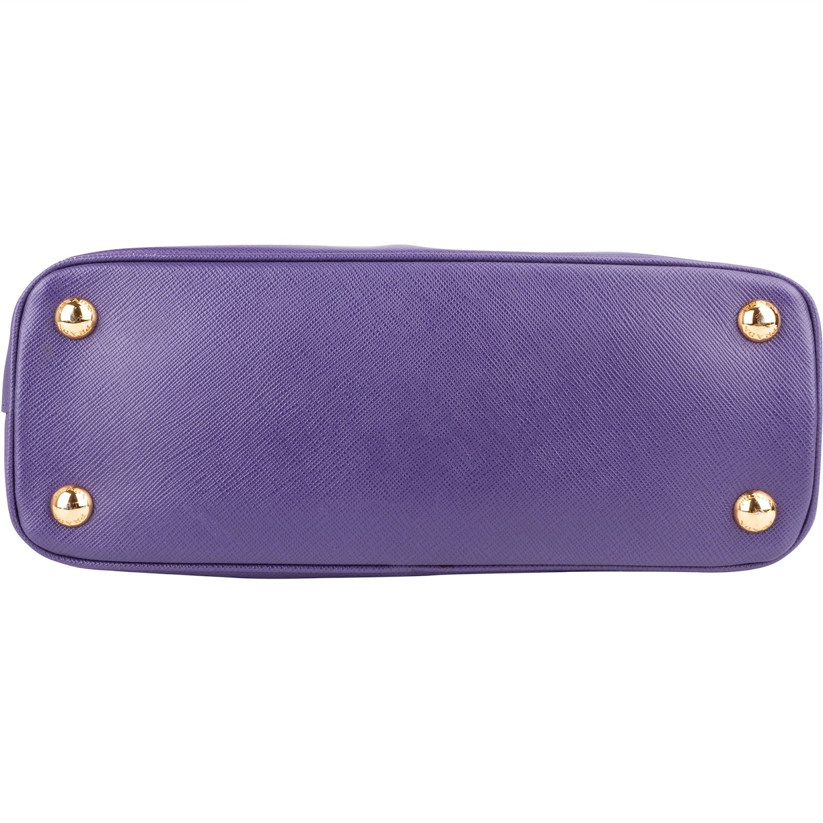 Prada Purple Saffiano Leather Galleria Handbag - vintageandkickz