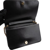 Chanel Noir Boxcalf CC Single Flap Shoulder Bag