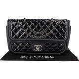 Chanel Quilted Patent Leather Single Flap Crossbody Bag
