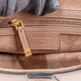 Christian Dior Pink Grained Calfskin Saddle Shoulder Bag