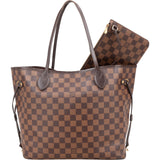Louis Vuitton Monogram Damier Ebene Neverfull MM Shoulder Bag