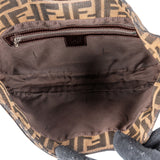 Fendi Monogram FF Zucca Canvas Baguette Buckle Shoulder Bag