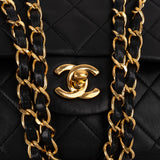 Chanel Quilted Lambskin 24K Gold Medium Double Flap Shoulder Bag