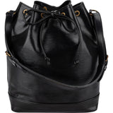 Louis Vuitton Noir Epi Leather Sac Noé Grande Shoulder Bag