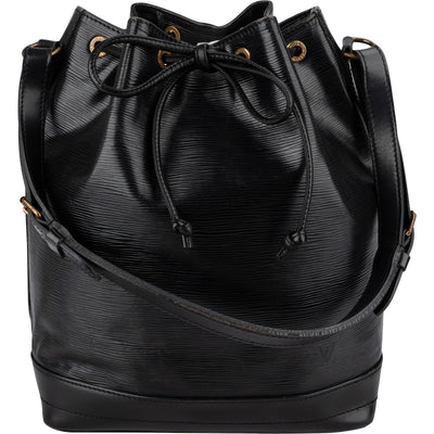 Louis Vuitton Noir Epi Leather Sac Noé Grande Shoulder Bag