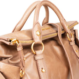 Miu Miu Vitello Lux Leather Bow Satchel Handbag