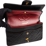 Chanel Quilted Lambskin 24K Gold Double Flap Shoulder Bag