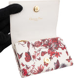 Christian Dior Monogram Floral Saddle Flap Mini Wallet