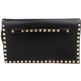 Valentino Garavani Black Leather Rockstud Clutch