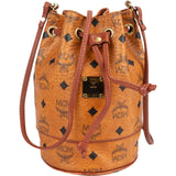 MCM Monogram Visetos Drawstring Bucket Crossbody Bag