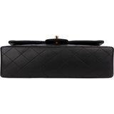 Chanel Quilted Lambskin Medium 24K Gold Double Flap Shoulder Bag