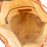 MCM Monogram Visetos Drawstring Bucket Crossbody Bag