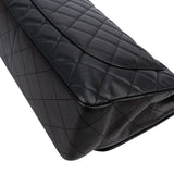 Chanel Quilted Caviar Leather Palladium Jumbo Single Flap Crossbody Bag