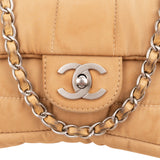 Chanel Quilted Nylon Chocolate Bar Jumbo Flap Shoulder Bag