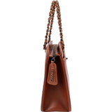 Chanel Grained Leather Vintage CC Tote Handbag