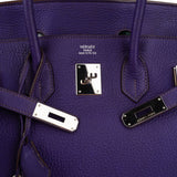 Hermès Iris Purple Taurillon Clemence Palladium Birkin 35 Handbag